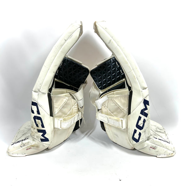 CCM Axis 2 - Used AHL Pro Stock Senior Goalie Full Set (White/Navy)
