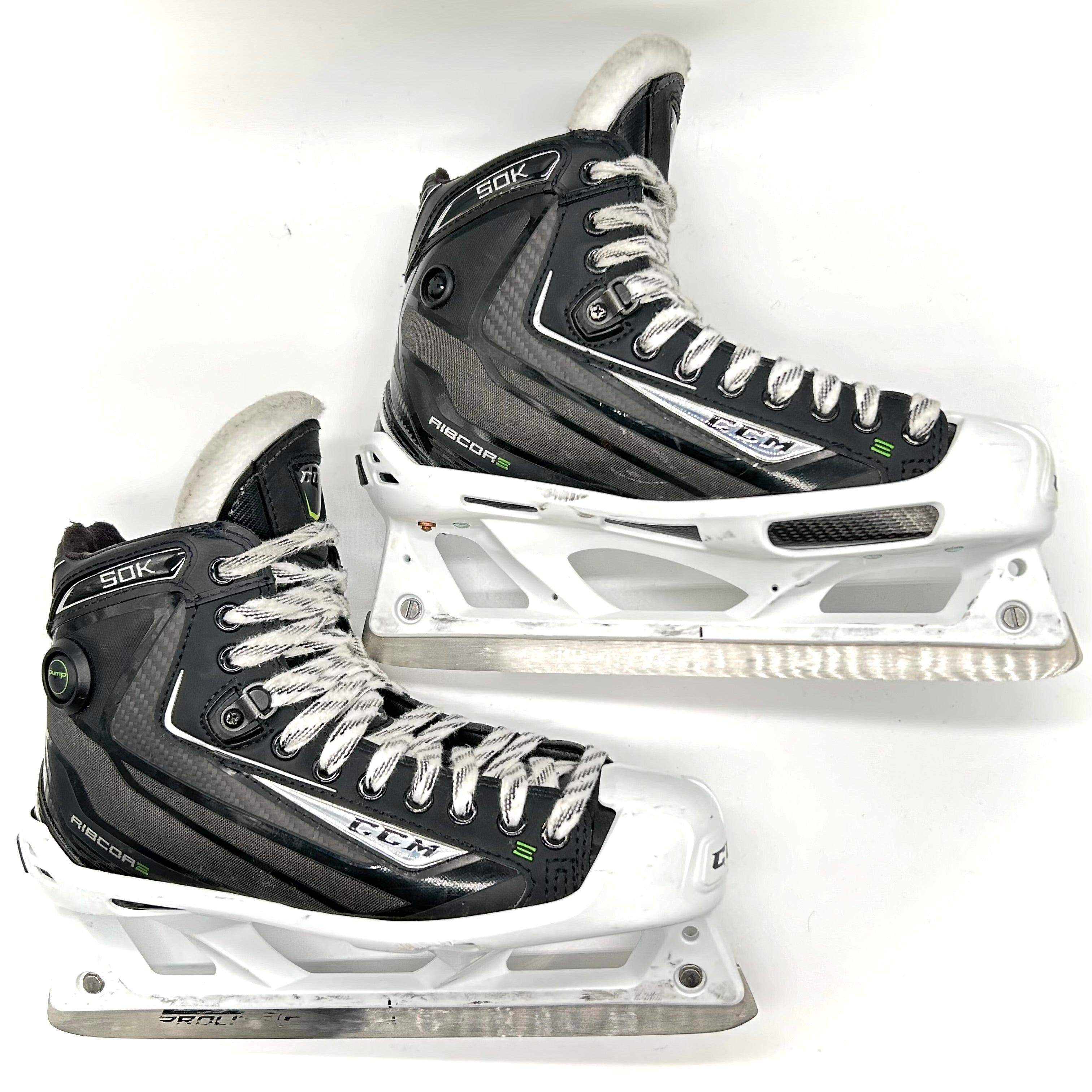 CCM Ribcor 50K - Patins de gardien de but Pro Stock d'occasion - Taille 7,5