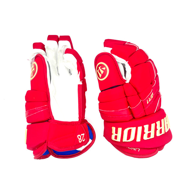 Warrior Covert QR1 Pro - NHL Pro Stock Glove - Elias Lindholm (Red/Gold Heritage)