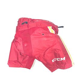 CCM HP31 - Used CHL Pro Stock Hockey Pants (Maroon/Beige/White)
