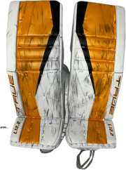 TRUE L12.2 - Used Pro Stock Goalie Pads (White/Yellow/Black)