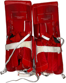 TRUE L20.1 - Used Pro Stock Goalie Pads (Red/White/Black)