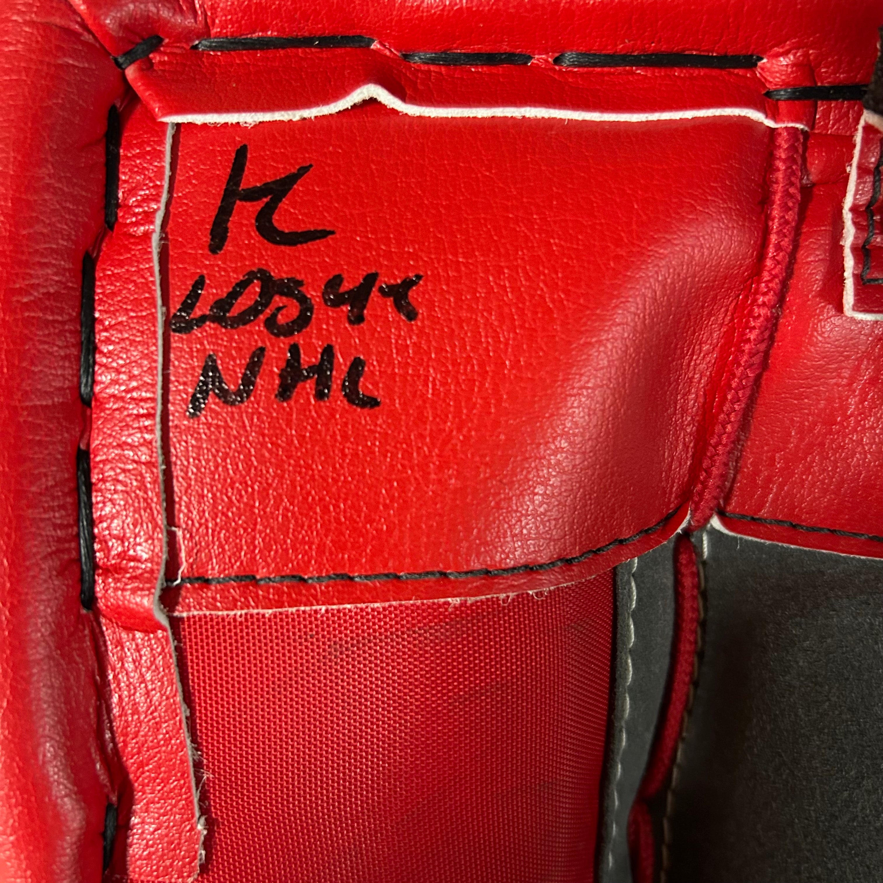 Vaughn Velocity V9 - Jambières de gardien de but professionnelles NHL - Keith Kinkaid (rouge/bleu)