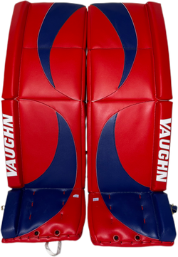 Vaughn Velocity V9 - NHL Pro Stock Goalie Pads - Keith Kinkaid (Red/Blue)