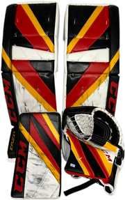 CCM Extreme Flex 5 - Used Pro Stock Goalie Full Set (White/Black/Red/Yellow)