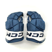 CCM HGJSPP - Gants NCAA Pro Stock d'occasion (bleu marine/blanc)