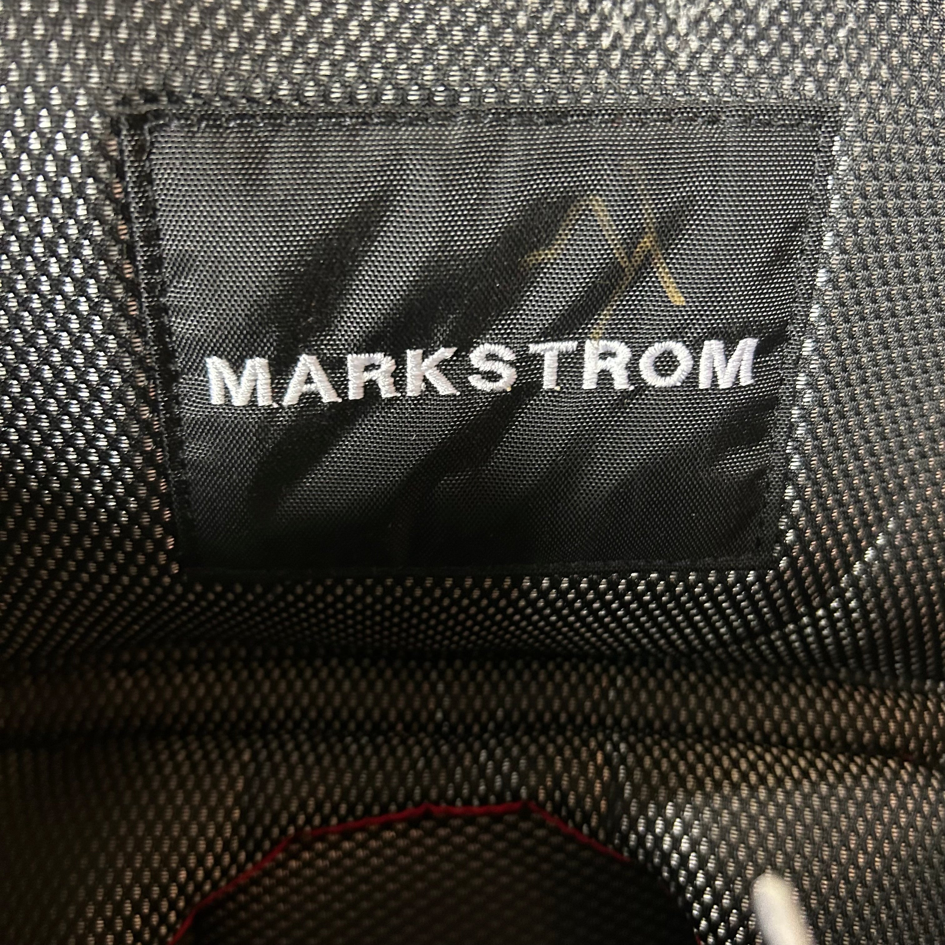 Pantalon de gardien de but Vaughn Pro Custom d'occasion de la LNH - Jacob Markstrom (rouge/jaune/blanc)