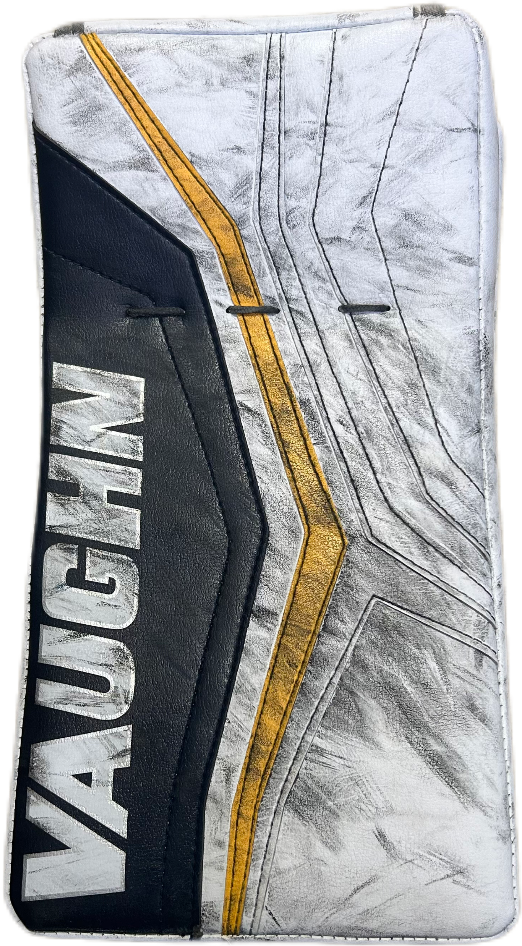 Vaughn Velocity V10 - Ensemble complet de gardien de but Pro Stock d'occasion (blanc/bleu marine/jaune)