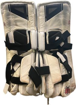 Vaughn Velocity V10 - Ensemble complet de gardien de but Pro Stock d'occasion (blanc/bleu marine/jaune)