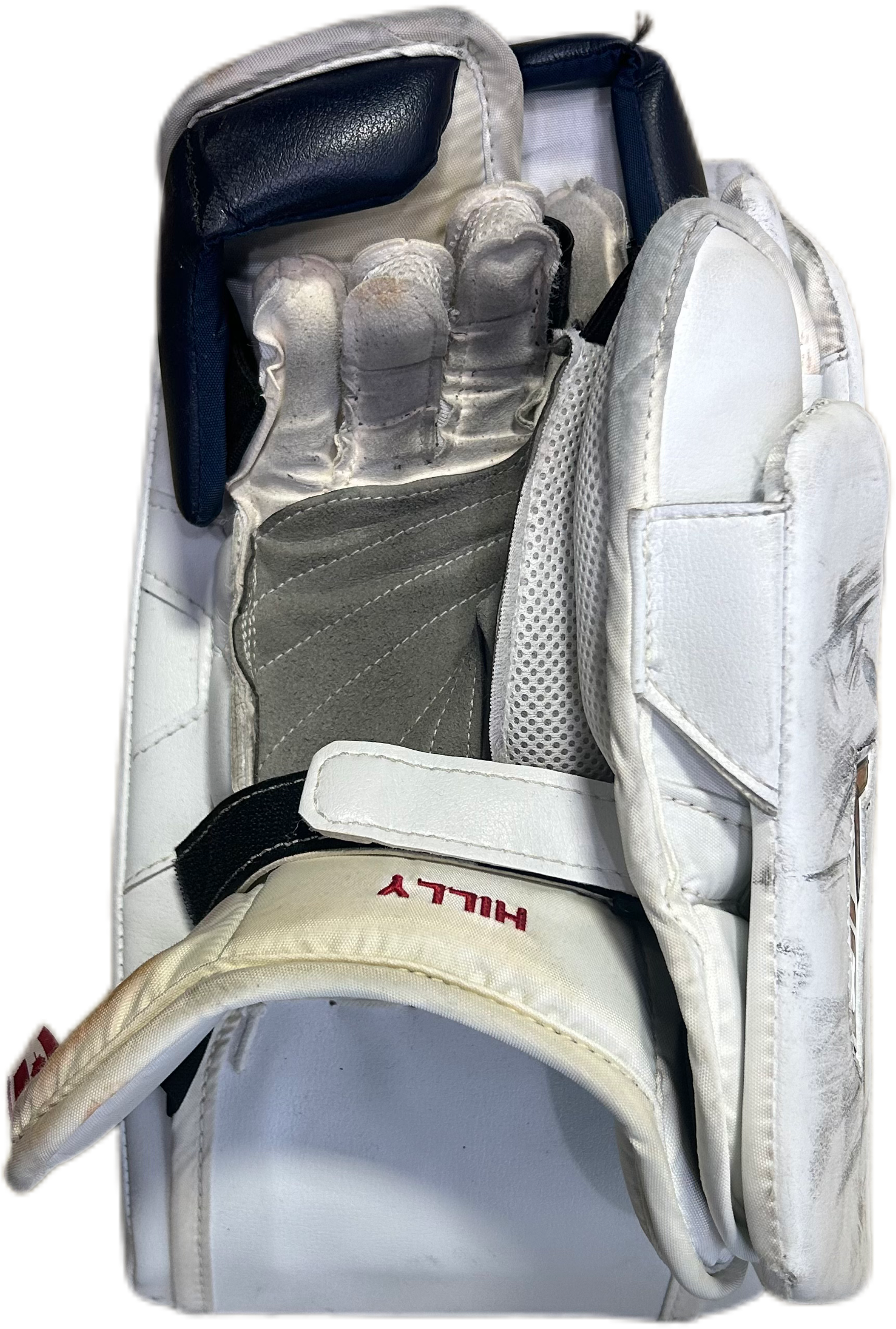 Vaughn Velocity V10 - Bloqueur de gardien de but Pro Stock d'occasion (blanc/bleu marine/jaune) n° 2