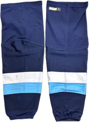 AHL - Chaussettes CCM Pro Stock d'occasion (bleu marine/blanc/bleu)