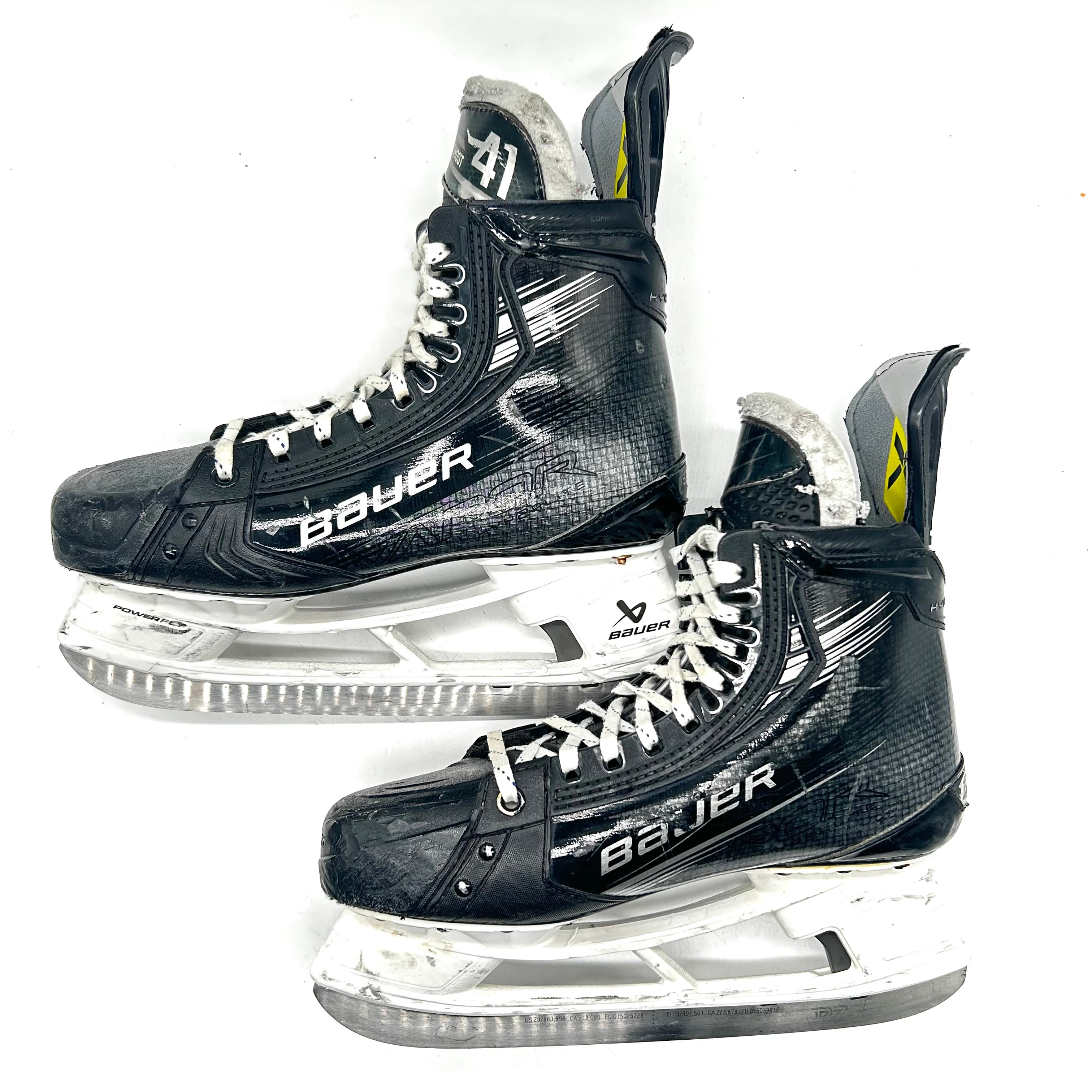 Bauer Vapor Hyperlite 2 - Used NHL Pro Stock Skates - Shayne Gostisbehere - Size L: 8.75D/R: 8.5D