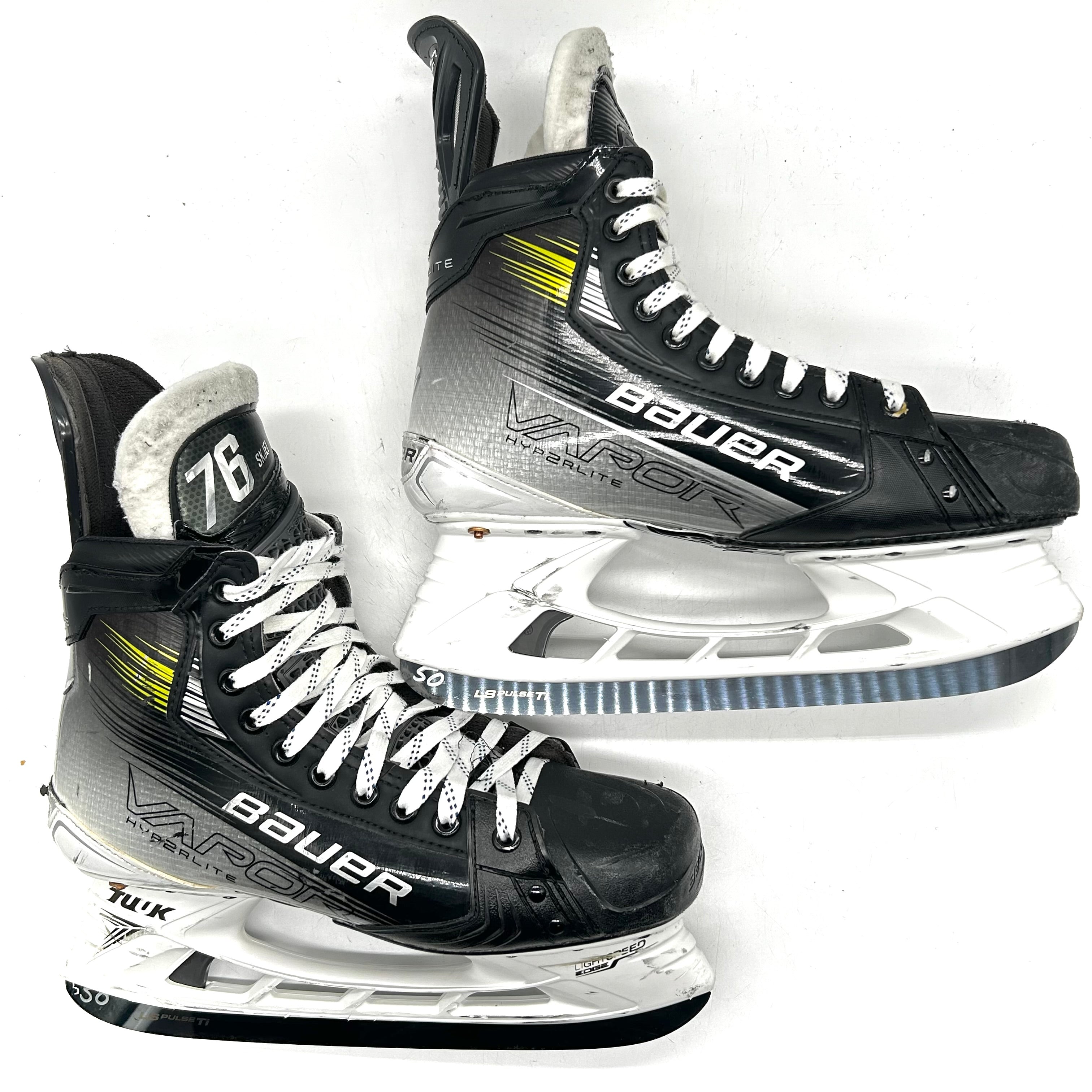 Bauer Vapor Hyperlite 2 - Patins NHL Pro Stock d'occasion - Patins Brady - Tailles L : 9/R : 9,5