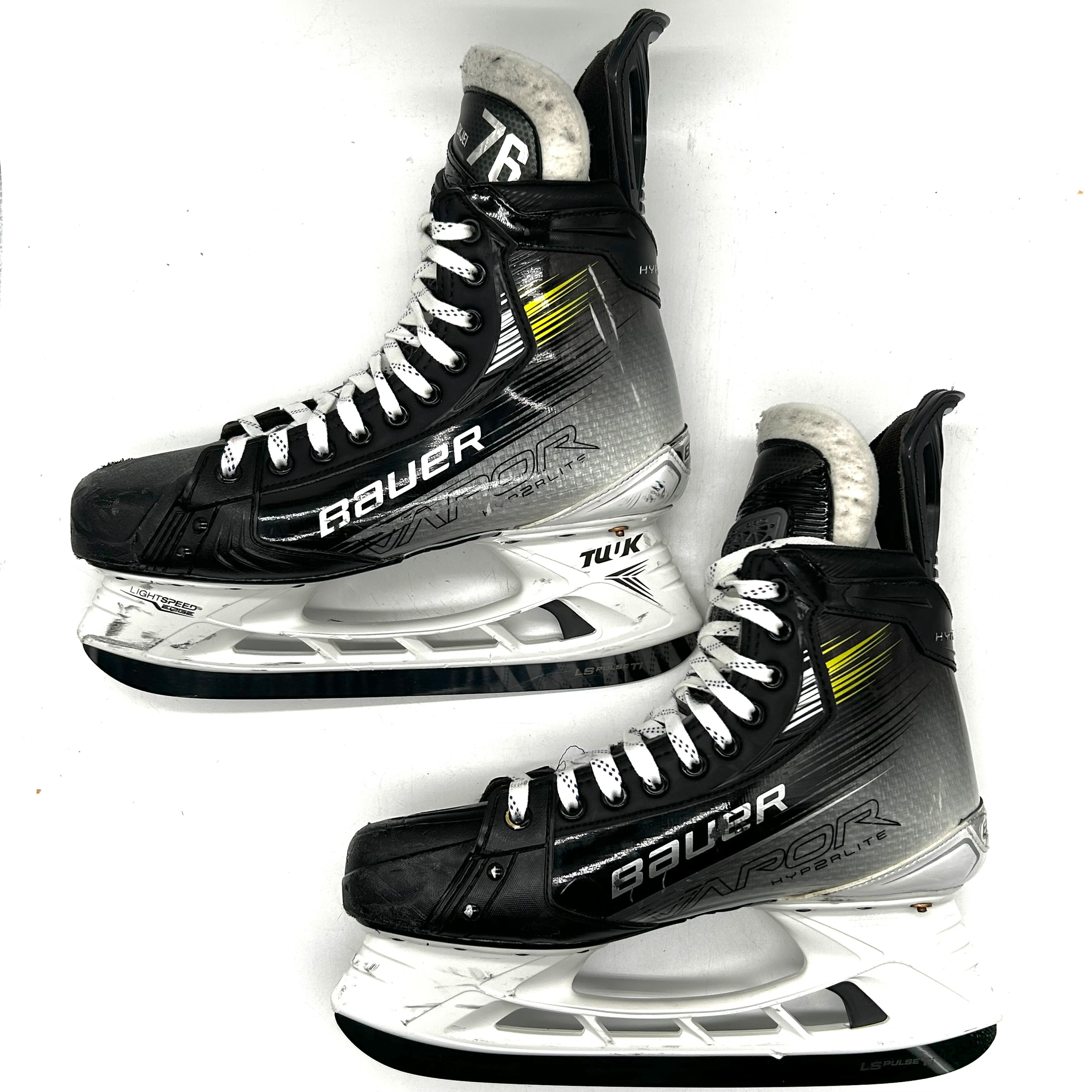 Bauer Vapor Hyperlite 2 - Patins NHL Pro Stock d'occasion - Patins Brady - Tailles L : 9/R : 9,5