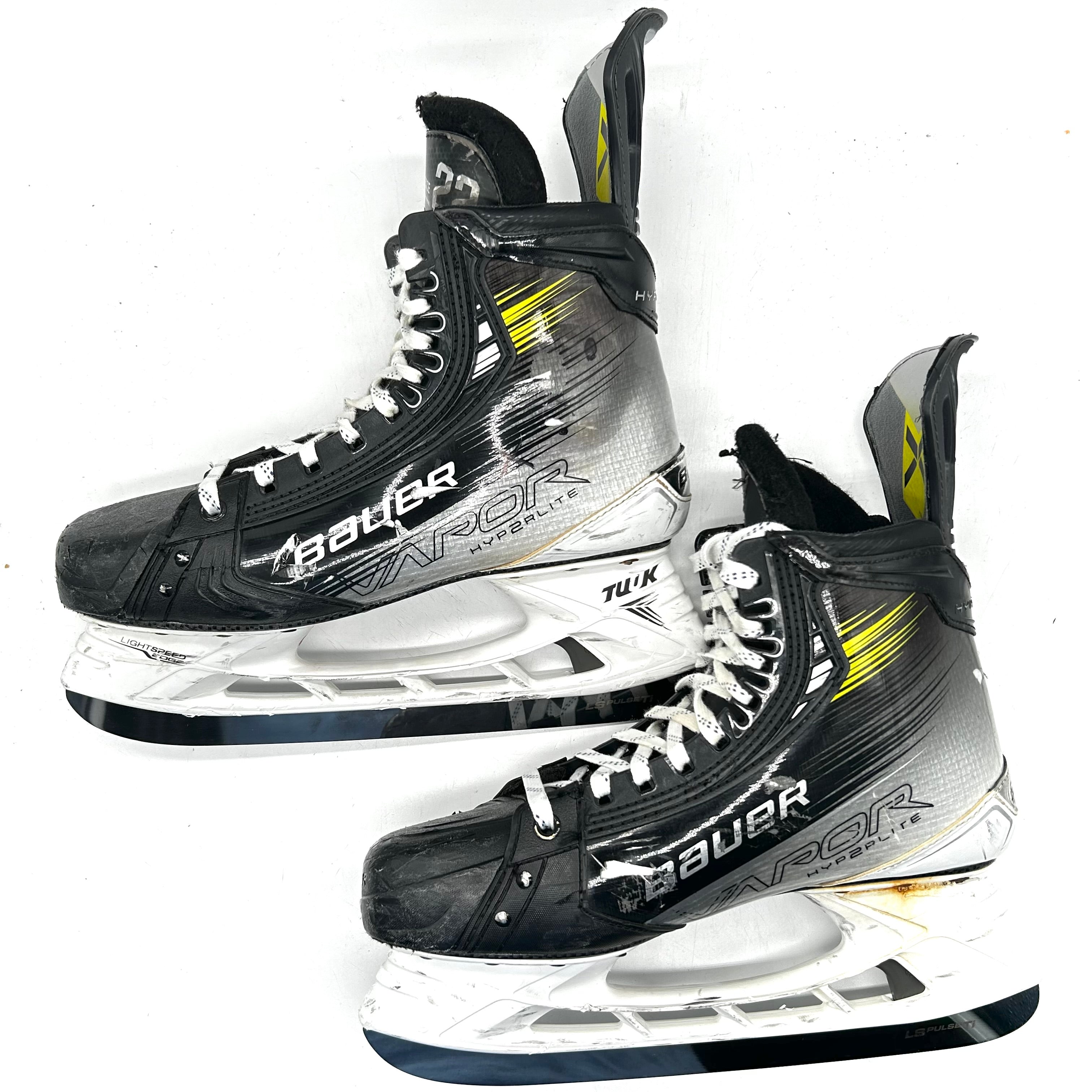 Bauer Vapor Hyperlite 2 - Patins NHL Pro Stock d'occasion - Brett Pesce - Taille 10,25