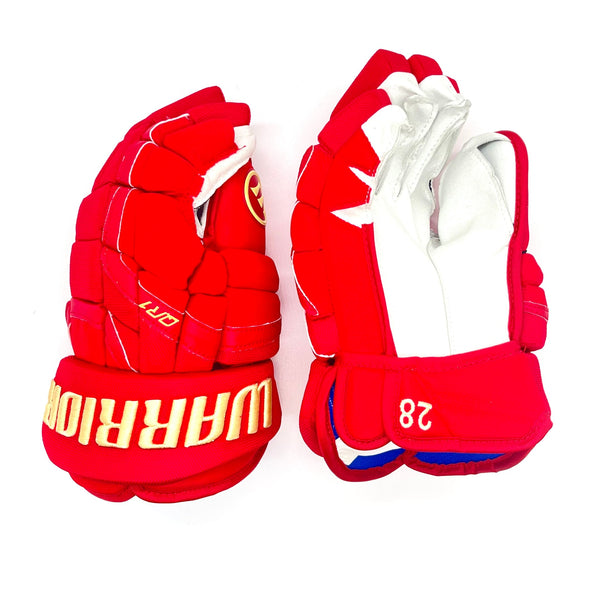 Warrior Covert QR1 Pro - NHL Pro Stock Glove - Elias Lindholm (Red/Gold Heritage)