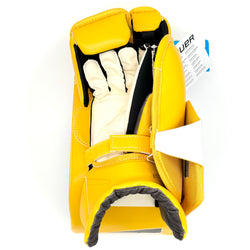 Bauer Supreme Mach - Nouveau bloqueur de gardien Pro Stock (blanc/vert/jaune)