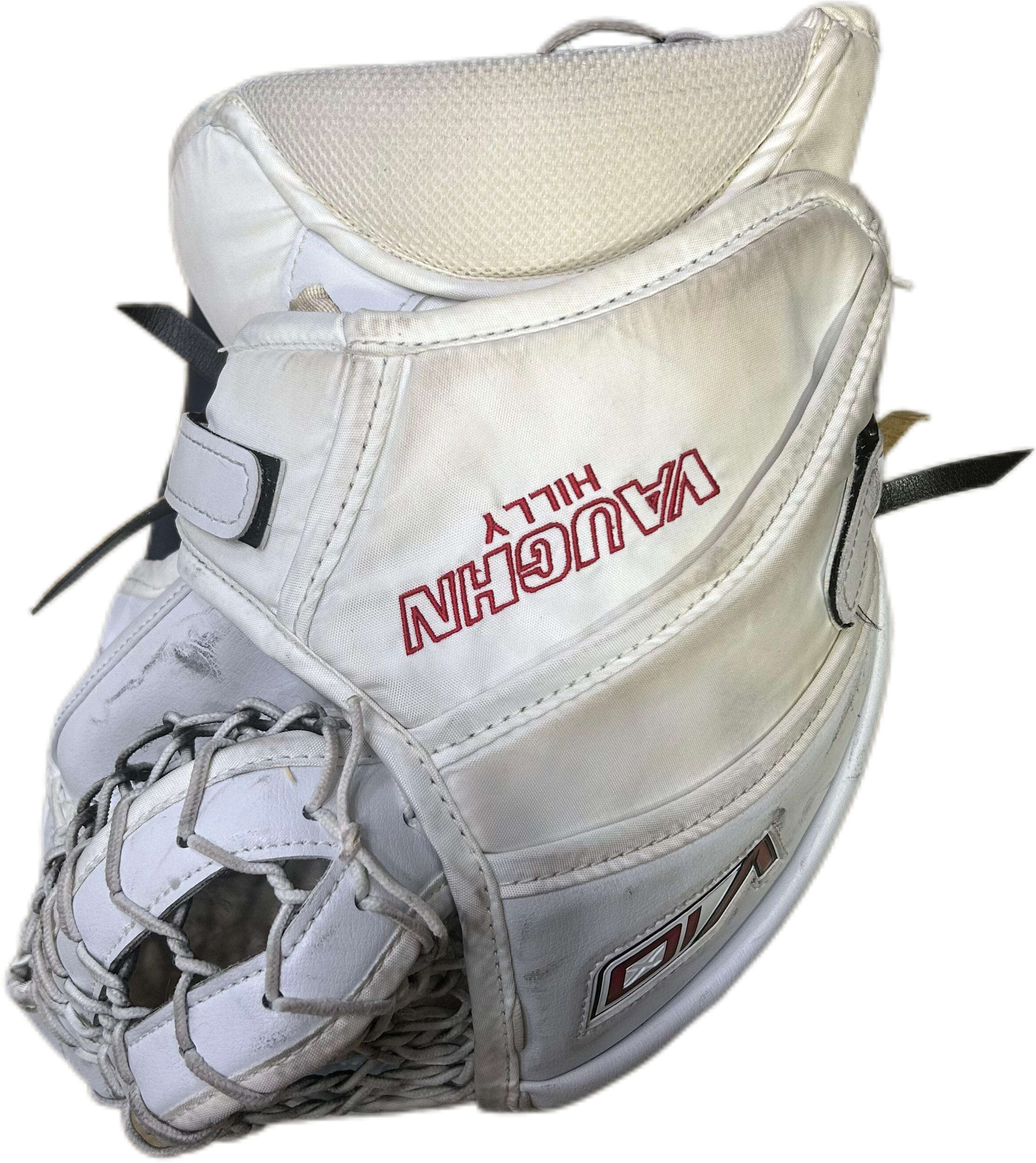 Vaughn Velocity V10 - Ensemble complet de gardien de but Pro Stock d'occasion (blanc/bleu marine/jaune)