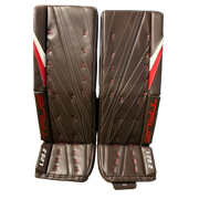 True L20.2 - Jambières de gardien de but Pro Stock d'occasion (marron/blanc/rouge)