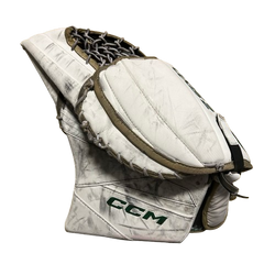 CCM Axis 2 - Used Pro Stock Goalie Glove (White/Green)