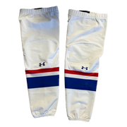 NCAA - Used Under Armour Hockey Socks (White/Blue/Red) #2