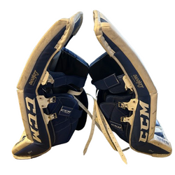 CCM Revolution 595 - Jambières de gardien d'occasion (blanc/bleu)
