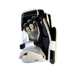 CCM Extreme Flex 6 - Bloqueur de gardien de but professionnel d'occasion (blanc/noir/jaune)