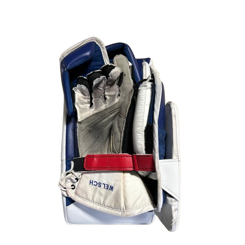 Vaughn Ventus SLR3 - Bloqueur de gardien de but professionnel d'occasion (blanc/bleu/rouge)