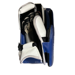 CCM Extreme Flex 6 - Bloqueur de gardien de but professionnel d'occasion (blanc/bleu/jaune)
