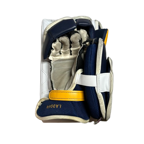 Vaughn Ventus SLR2 Pro Carbon – Bloqueur de gardien de but professionnel d'occasion (blanc/bleu/bleu marine)