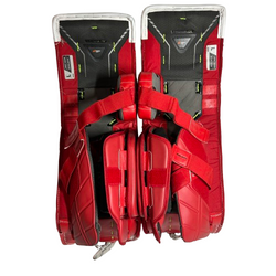 Bauer Vapor Hyperlite - Jambières de gardien Pro Stock d'occasion (blanc/rouge)