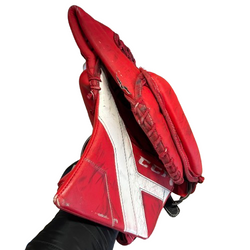 CCM Axis - Gant de gardien de but Pro Stock d'occasion (rouge/blanc)