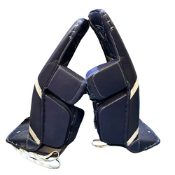 Bauer Vapor Hyperlite - Ensemble complet de gardien de but Pro Stock d'occasion (bleu marine/blanc)