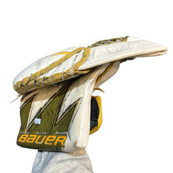Bauer Vapor Hyperlite - Ensemble complet de gardien droit Pro Stock d'occasion (vert/blanc/jaune)