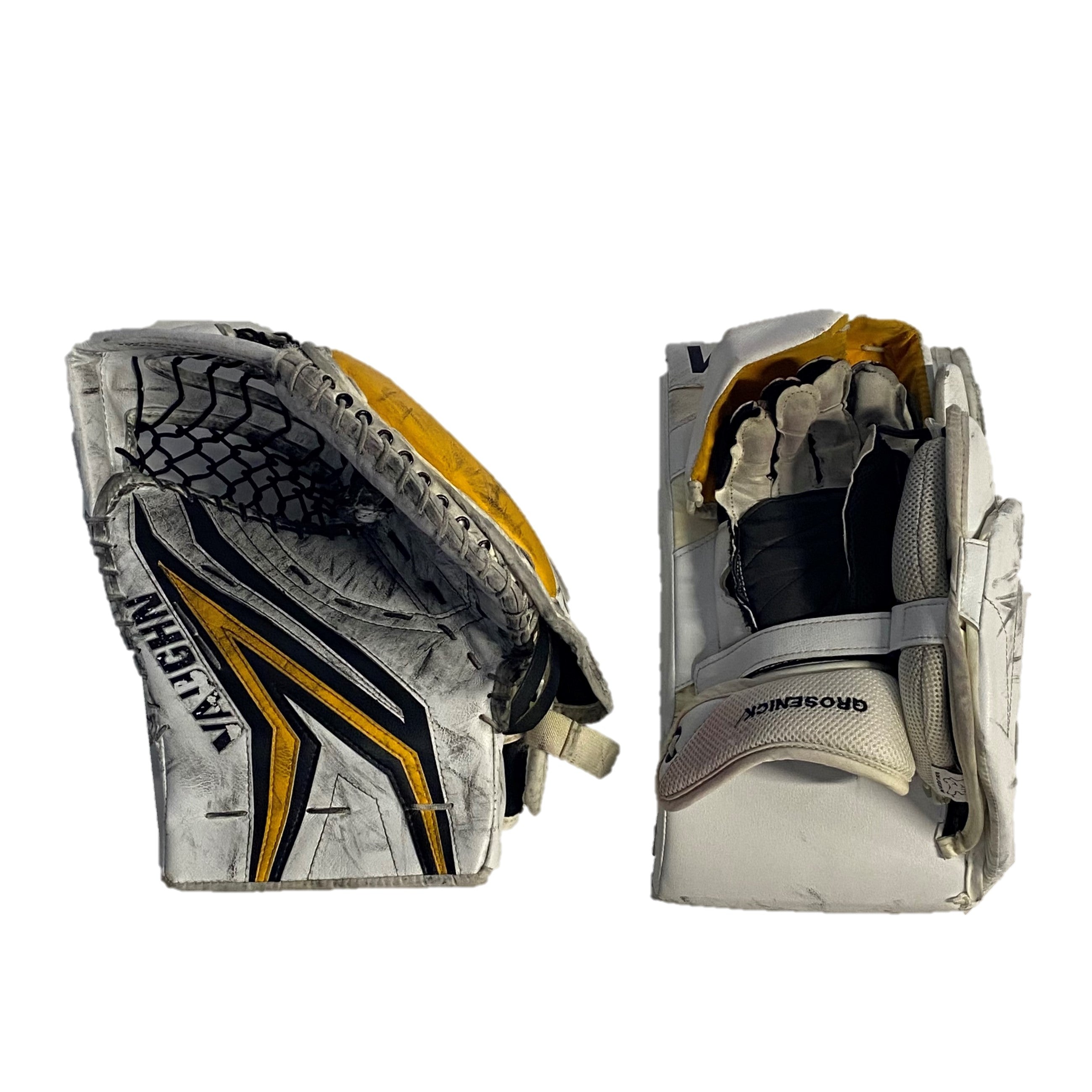Vaughn Ventus SLR3 - Pro Stock Gardien de but - Ensemble complet (Blanc/Jaune/Noir)