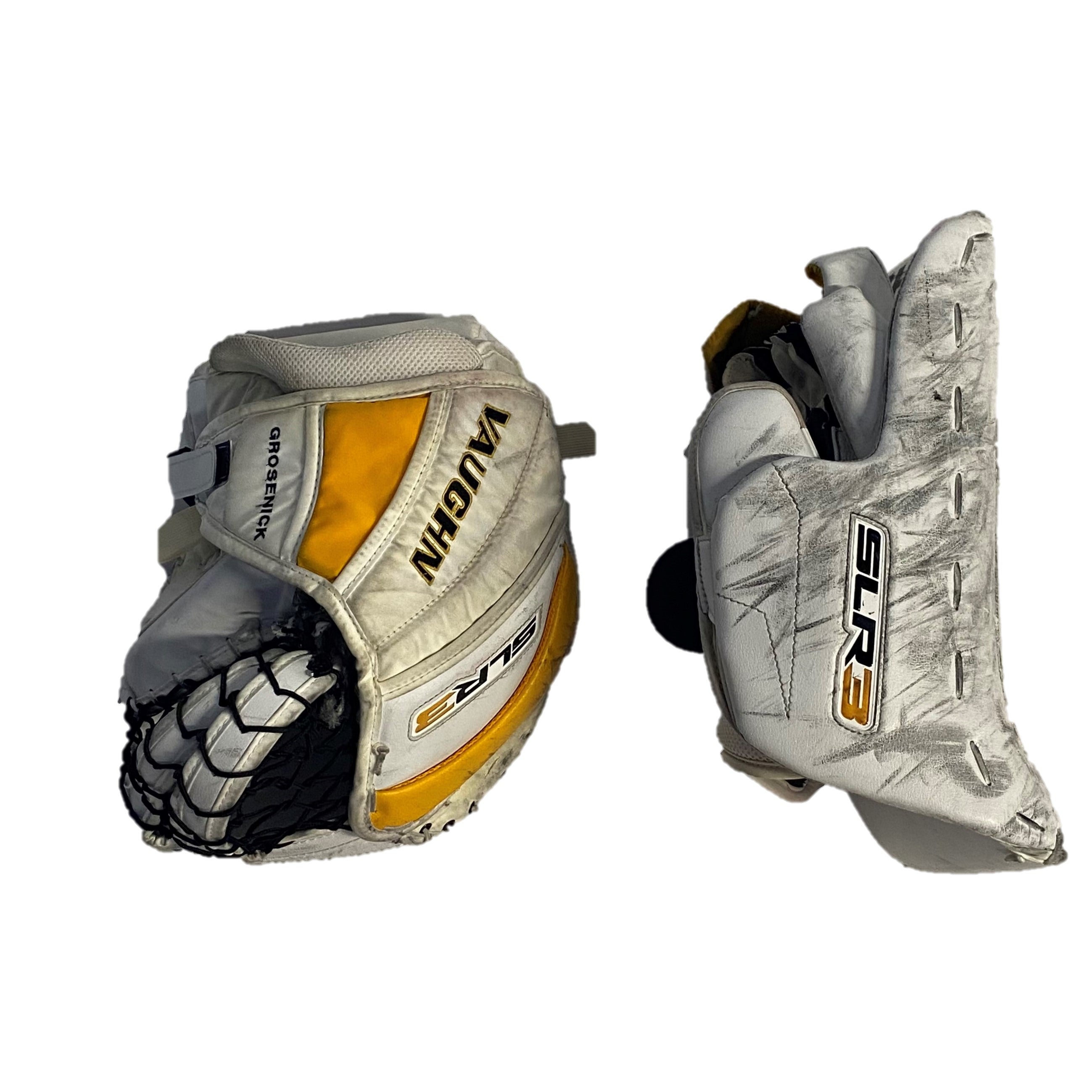 Vaughn Ventus SLR3 - Pro Stock Gardien de but - Ensemble complet (Blanc/Jaune/Noir)