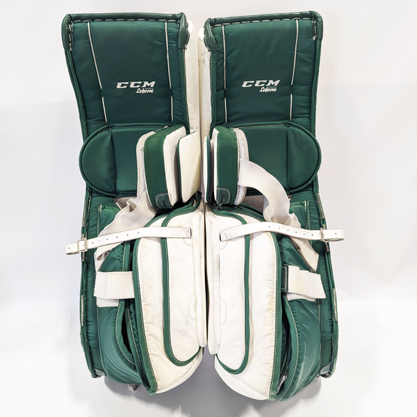 CCM Premier - Used Pro Stock Goalie Pads (Green/White)