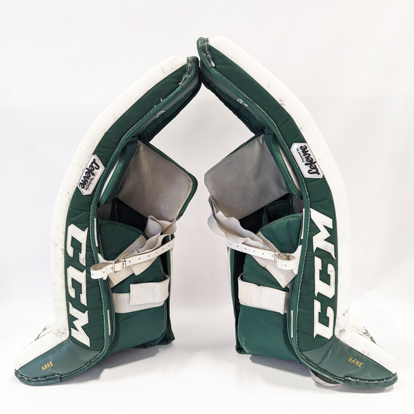 CCM Premier - Used Pro Stock Goalie Pads (Green/White)