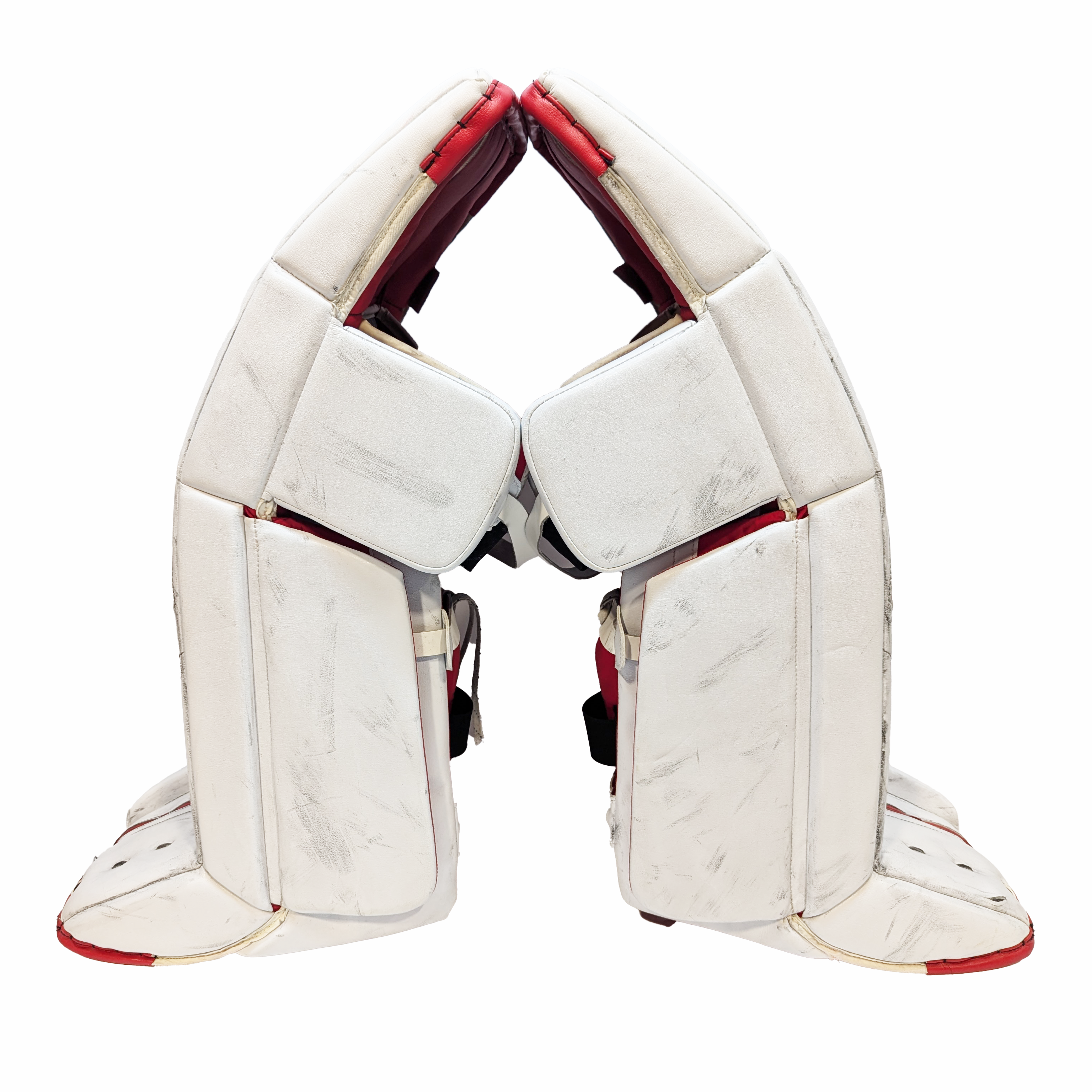 Vaughn Pro V Elite - Ensemble de protections de gardien de but Pro Stock d'occasion (blanc/rouge/noir)