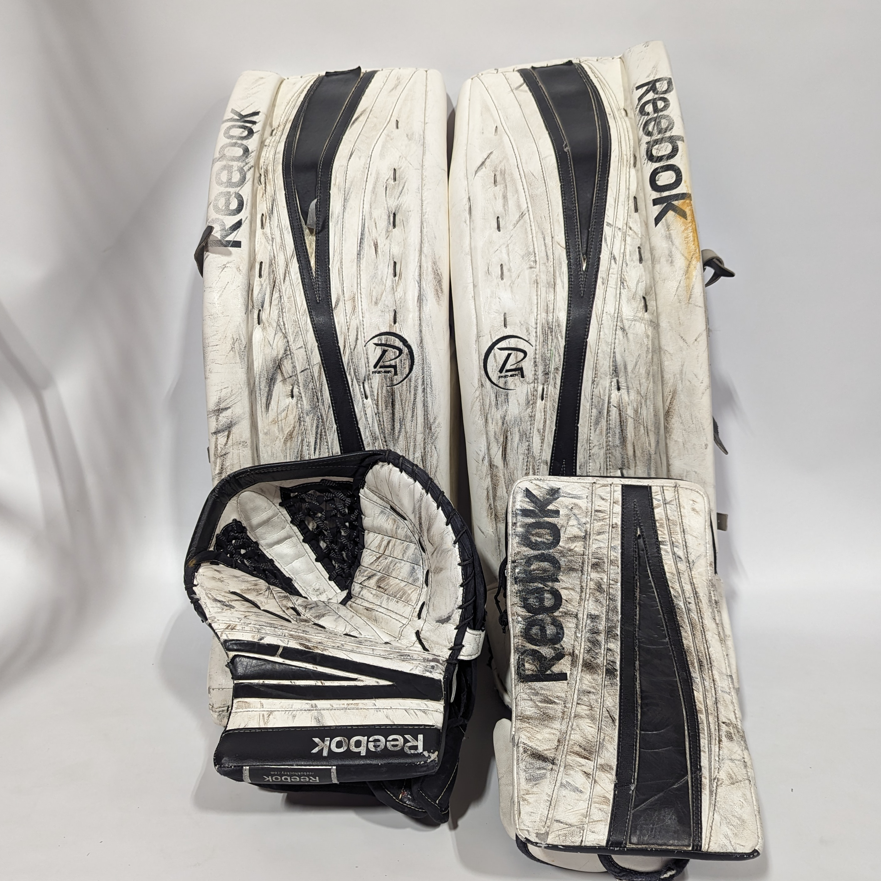 Reebok Premier - Used Pro Stock Senior Goalie Set (White/Black)