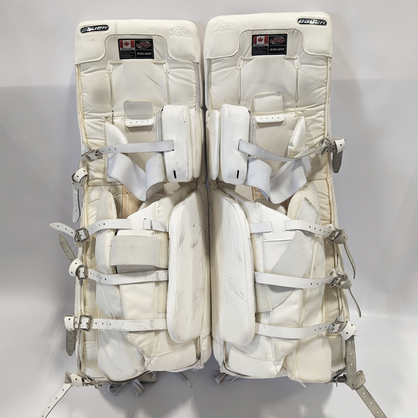 Bauer Reactor 9000 - Used Pro Stock Goalie Pads (White)