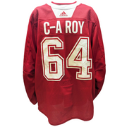 LNH - Maillot d'entraînement Adidas des Canadiens de Montréal d'occasion (rouge)