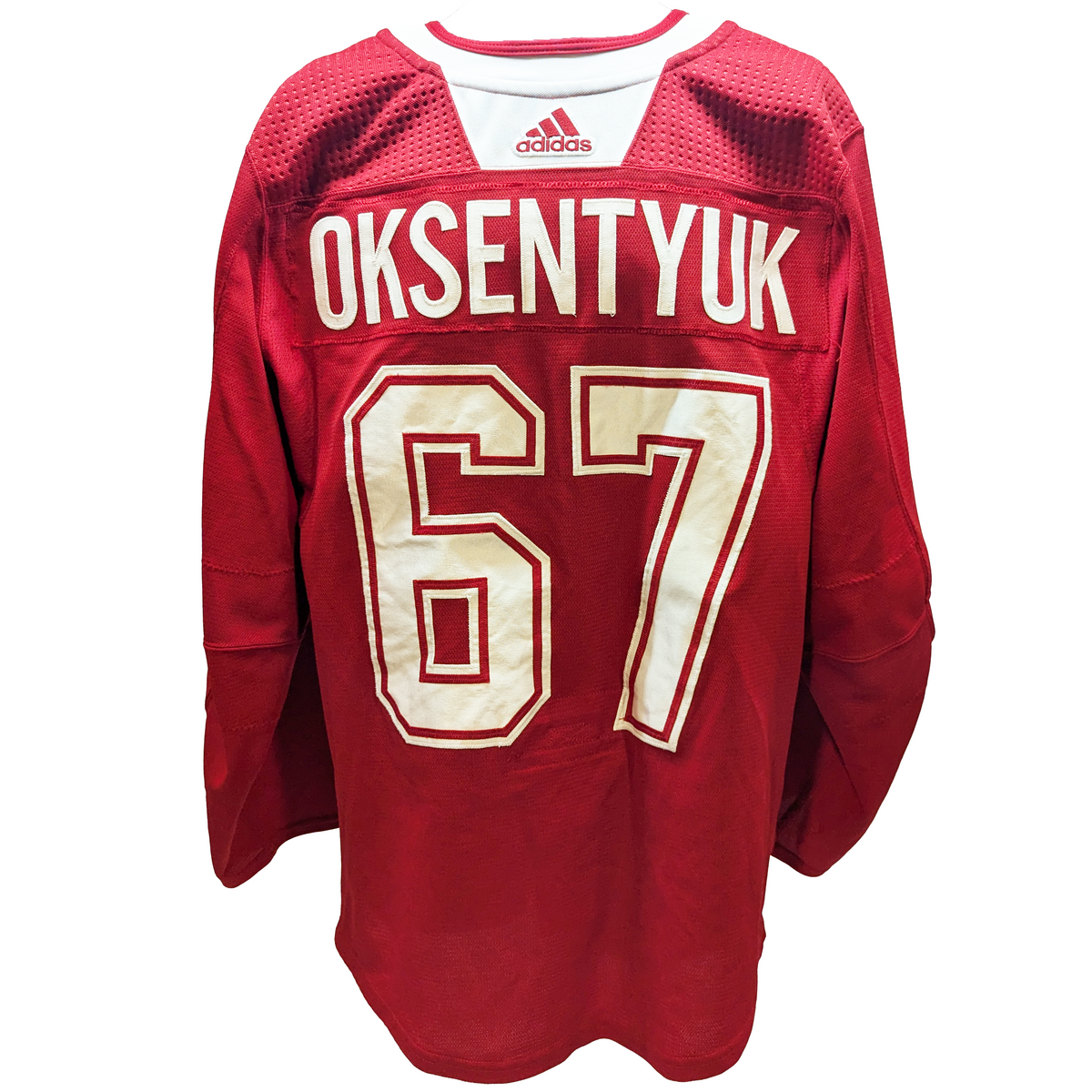 LNH - Maillot d'entraînement Adidas des Canadiens de Montréal d'occasion (rouge)