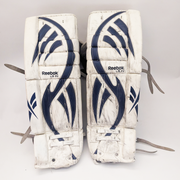 Reebok L9 - Protections de gardien intermédiaires d'occasion (blanc/bleu)