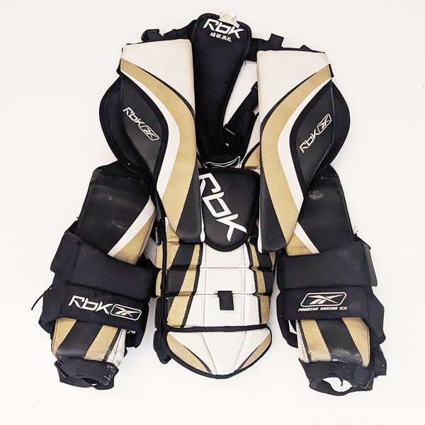 Reebok Premier Series II -  Used Junior Goalie Chest Protector (White/Black/Gold)