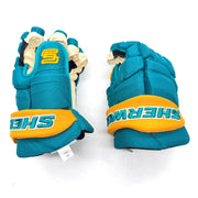 Sherwood Pro - NHL Pro Stock Glove - San Jose Sharks (Teal/Gold)