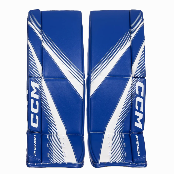 CCM Phenom Goalie Pads - Junior (Blue/White)