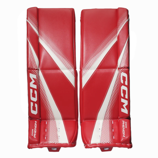 CCM Phenom Goalie Pads - Junior (Red/White)