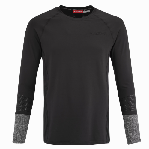 CCM Base Layer Long Sleeve With Wrist Cut Protection (Black)