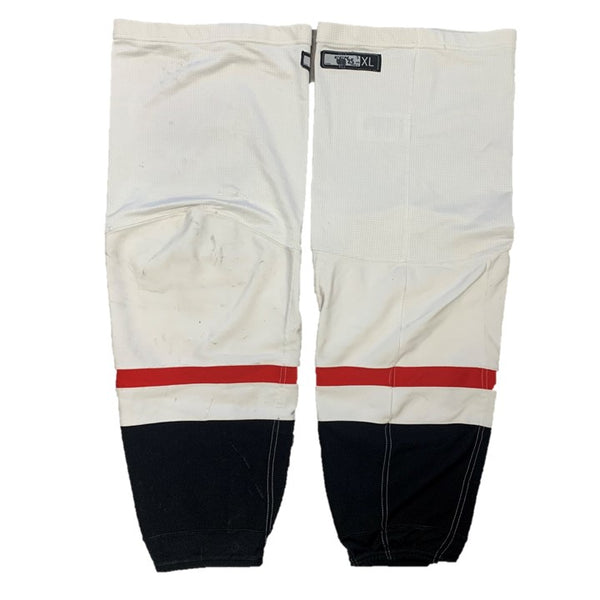 OHL - Used CCM Hockey Socks (White/Black/Red)